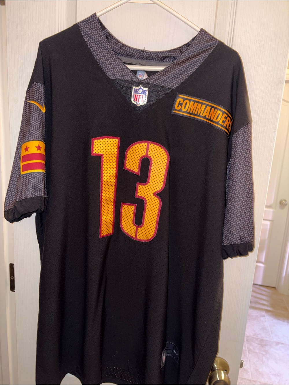 Washington Commanders #13 Black and Gold NFL Jersey